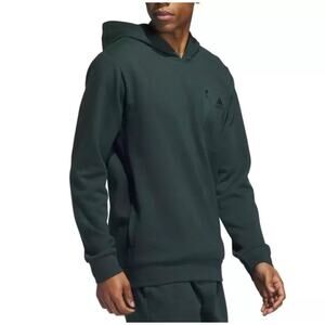 Adidas Mens Sweatshirt Hoodie Forest Green Zip Chest Pocket Size Medium JG8148